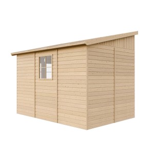 Timbela M339 fa kerti ház, 6 m², oldalfal és padló nélkül, ablakkal.