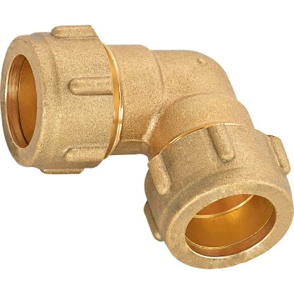 OBI szorítógyűrűs könyök 18 mm sárgaréz