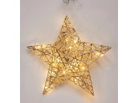 Karácsonyi dekor csillag vas 20 LED melegfehér 30 x 8 x 30 cm arany Karácsonyi dekor csillag vas 20 LED melegfehér 30 x 8 x 30 cm arany