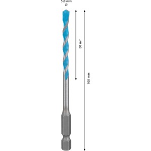 Bosch Expert Hex-9 Multi Construction fúró, 5 mm átmérő, 100 mm hossz.