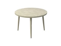 Greemotion Avola kerti asztal kerek bézs-szürke 108 cm x 108 cm