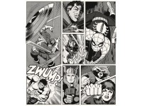 Komar vinil fotótapéta Marvel Classic Comic 212 cm x 250 cm fekete-fehér