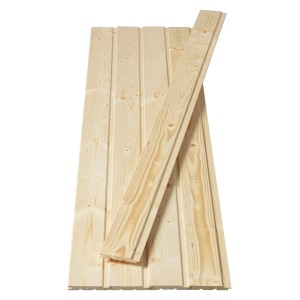 Nut és Feder profilfa, 12,5x96x1800 mm, lucfenyő/jegenyefenyő, fal- és mennyezetburkoláshoz.