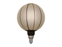 Searchlight dekoratív fekete gömb alakú levél mintás izzó E27 4W Searchlight dekoratív fekete gömb alakú levél mintás izzó E27 4W