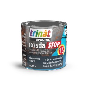 Trinát rozsdavédő festék, antracit, 0,25 literes doboz. Rozsdagátló alapozó és fedőfesték egyben.