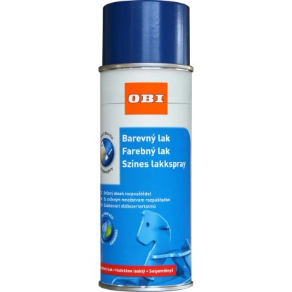 OBI lakkspray vizes bázisú színes selyemfényű enciánkék 400 ml