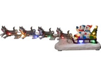 Konstsmide LED-es hóember dekoráció kutyaszánnal 10 dióda színes Konstsmide LED-es hóember dekoráció kutyaszánnal 10 dióda színes