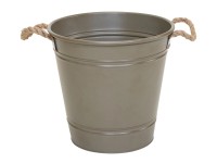 M Collections Beat Bucket Rope cink vödör 33 cm x 35 cm x 35 cm Olívaszürke