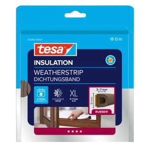 tesamoll D - profil ajtó - és ablaktömítő gumiszalag barna 6 m x 9 mm