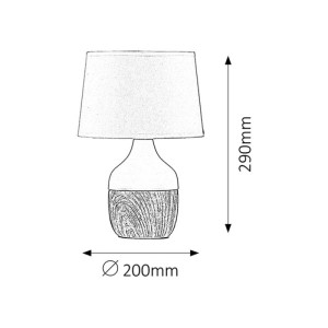 Rábalux Yvette éjjeli lámpa 29 cm bézs - fehér