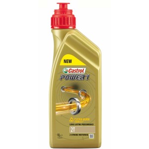 Castrol Power 1 2T motorolaj, 1 literes flakon kétütemű motorokhoz.