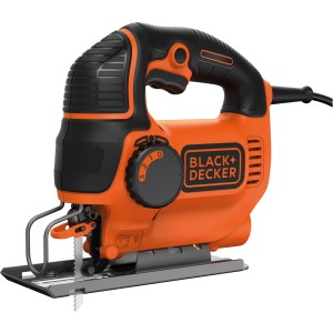 Black+Decker KS901PEK szúrófűrész, 620 W, narancs-fekete, fűrészlappal és kofferrel.