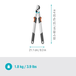 Gardena TeleCut Basic ágvágó olló, kihúzható kézi sövénynyíró 42 mm vágási átmérővel.
