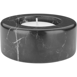 Fekete-szürke márvány mécsestartó "Modern Antique", 8,5 cm átmérőjű.