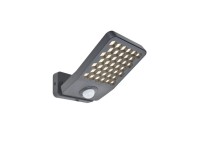 ATLANTIS WINGS szolár LED falilámpa sötét szürke 14 W