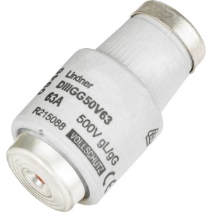 Lassú biztosíték DIII/E33 63A túláramvédelemhez, transzformátorokhoz és kismotorokhoz alkalmas.