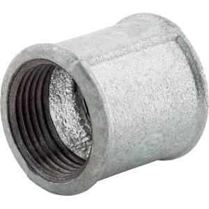 Szürke 30,3 mm-es temperöntvény fitting (Rp 1) belső menettel horganyzott csövekhez.
