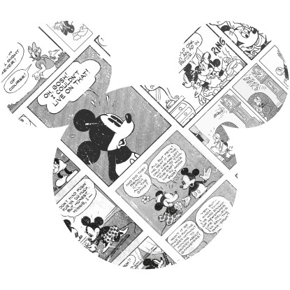 Komar vlies fotótapéta öntapadós Mickey Head Comic Cartoon 127 cm x 127 cm