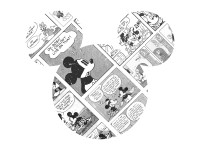 Komar vlies fotótapéta öntapadós Mickey Head Comic Cartoon 127 cm x 127 cm