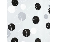 Spirella Bubble Black zuhanyfüggöny PEVA 180 cm x 200 cm