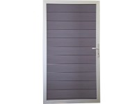 GroJa Universal kapu Solid ledugható kerítéshez 100 cm x 180 cm kőszürke