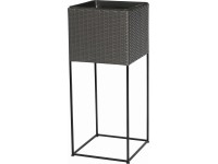 Kaspó PE fűzfa acélmagasítással 86 cm x 35 cm x 35 cm téglalap alakú Kaspó PE fűzfa acélmagasítással 86 cm x 35 cm x 35 cm téglalap alakú