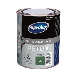 Supralux betonfesték doboz, zöld, matt, 0,75l. Betonfesték padlókhoz és lábazatokhoz.