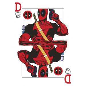 Komar falikép: Marvel Deadpool mint Jack. Képregény stílus, piros-fekete, 30x40 cm.