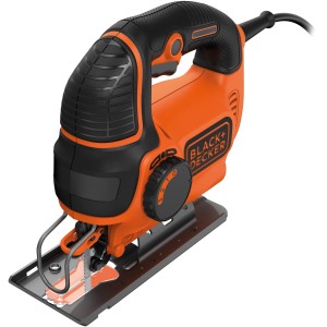 Black+Decker KS901PEK szúrófűrész, 620 W, narancs-fekete. Szúrófűrész fa, fém és műanyag munkákhoz.