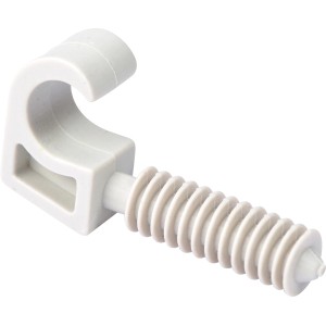 Fehér rögzítőbilincs (7-12mm) kábelek és csövek rögzítéséhez, 25 db-os csomag.