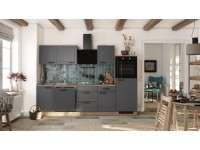 Flex-Well Exclusiv konyha 2327-019 Romeo 280 cm matt antracit-Cosmopolitan tölgy Flex-Well Exclusiv konyha 2327-019 Romeo 280 cm matt antracit-Cosmopolitan tölgy