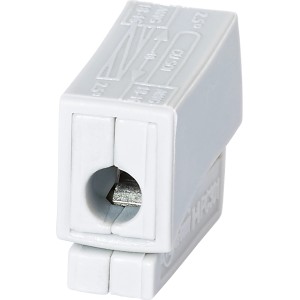1 pólusú világítási sorkapocs kábelekhez Ø 0,75-2,5 mm, 6 darab.