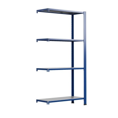 AR Shelving T profilos modul kék és horganyzott 200x120x30 cm 4 polc 180 kg