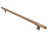 Kapaszkodókészlet 4 cm x 150 cm tölgyfa alumínium konzolokkal Kapaszkodókészlet 4 cm x 150 cm tölgyfa alumínium konzolokkal