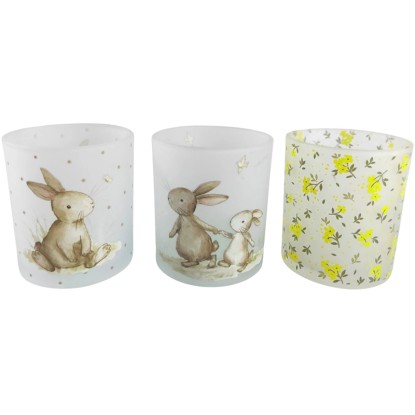 Boltze húsvéti mécsestartó 3-féle változatban 10 cm x 9 cm többszínű