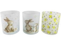 Boltze húsvéti mécsestartó 3-féle változatban 10 cm x 9 cm többszínű