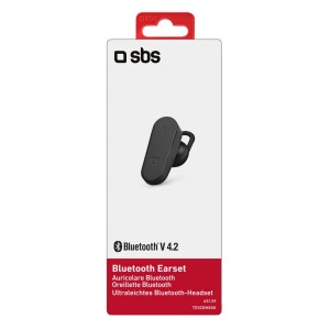 Fekete Bluetooth headset t.b.t. csomagolásban. Telefon tartozék.