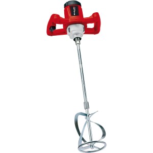 Einhell TC-MX 1200 E festék- és habarcskeverő, piros, keverőszerszámmal. Ideális festékek és habarcs keveréséhez.