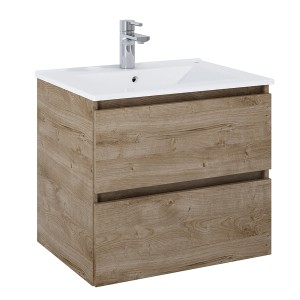 Roca Evelyne Basic mosdószekrény, 60 cm, Canela tölgy, 2 fiókkal.