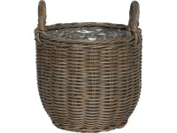 Polirattan fogantyús kosár 27,5 cm x 31,5 cm szürke Polirattan fogantyús kosár 27,5 cm x 31,5 cm szürke