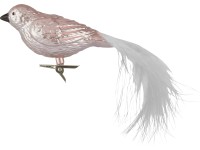 Karácsonyi dekoráció műanyag madarak csipesszel rózsaszín 2 darab Karácsonyi dekoráció műanyag madarak csipesszel rózsaszín 2 darab