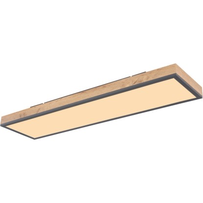 Globo LED-es mennyezeti lámpa Doro 80 cm tölgyfahatású
