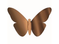 Öntapadós 3D falidekoráció bronz pillangók 10 db