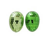 Boltze felakasztható dekoráció Disco 2-féle változatban 7 cm x 5 cm x 5 cm zöld