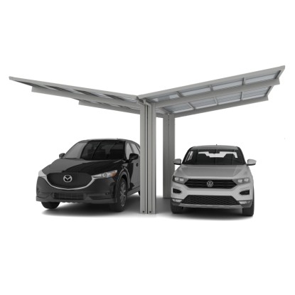 Ximax Linea 60 Y kivitelű kocsibeálló nemesacél hatás 495,4 cm x 545 cm