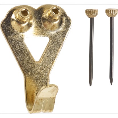 LUX faliakasztó 3-as méret sárgaréz bevonatú 4 darab