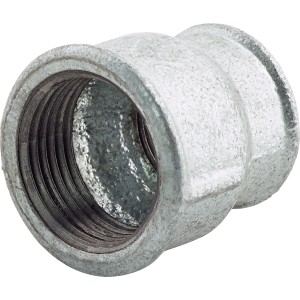 Temperöntvény fitting szűkítő hüvely 30,3 mm x 24,1 mm (Rp 1 x Rp 3/4) horganyzott csövekhez.