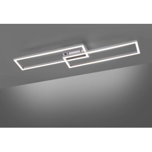 Modern LED mennyezeti lámpa Lolasmart-Maxi acél, applikációval vezérelhető, 110,5x26cm, okos világításhoz.