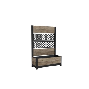 Keter 263874 Deco Tulip hátfalas virágláda 110 l - kőrisfa