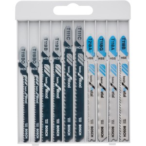 Bosch Pro fűrészlap készlet, 10 darabos fa és fém vágásához.